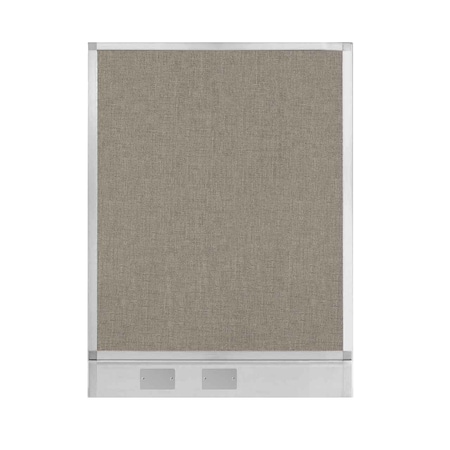 Versare Hush Panel Configurable Cubicle Partition 3' x 4' Warm Pebble Fabric W/ Cable Channel 1812530